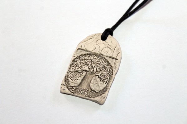Kette Baum keltisch Halskette aus Keramik